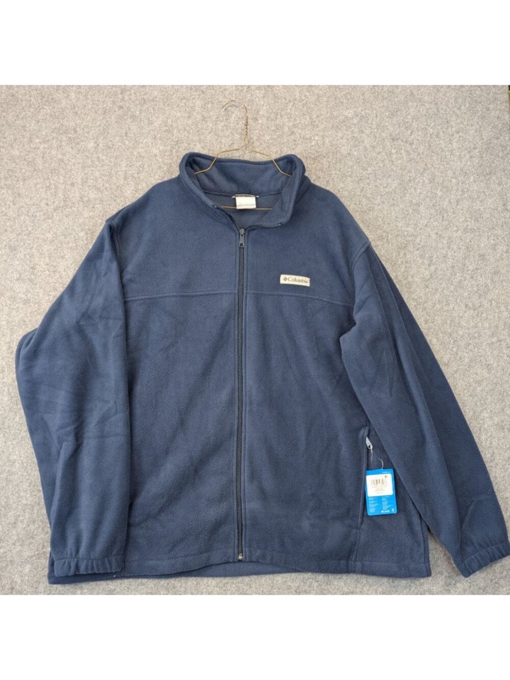 Columbia Mount Grant Full Zip Fleece Jacket Navy Blue Mens 3XL Sweatshirt NWT